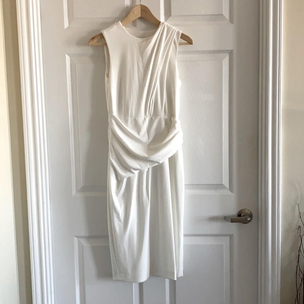 DKNY midi white cocktail dress party dress